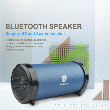 Tube Shape Portable Bluetooth Speaker Stereo and Aux-in Function With Speaker Suitable for Laptop Phones